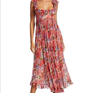 Zimmermann POPPY FRILL EDGE MIDI DRESS. Size 0.